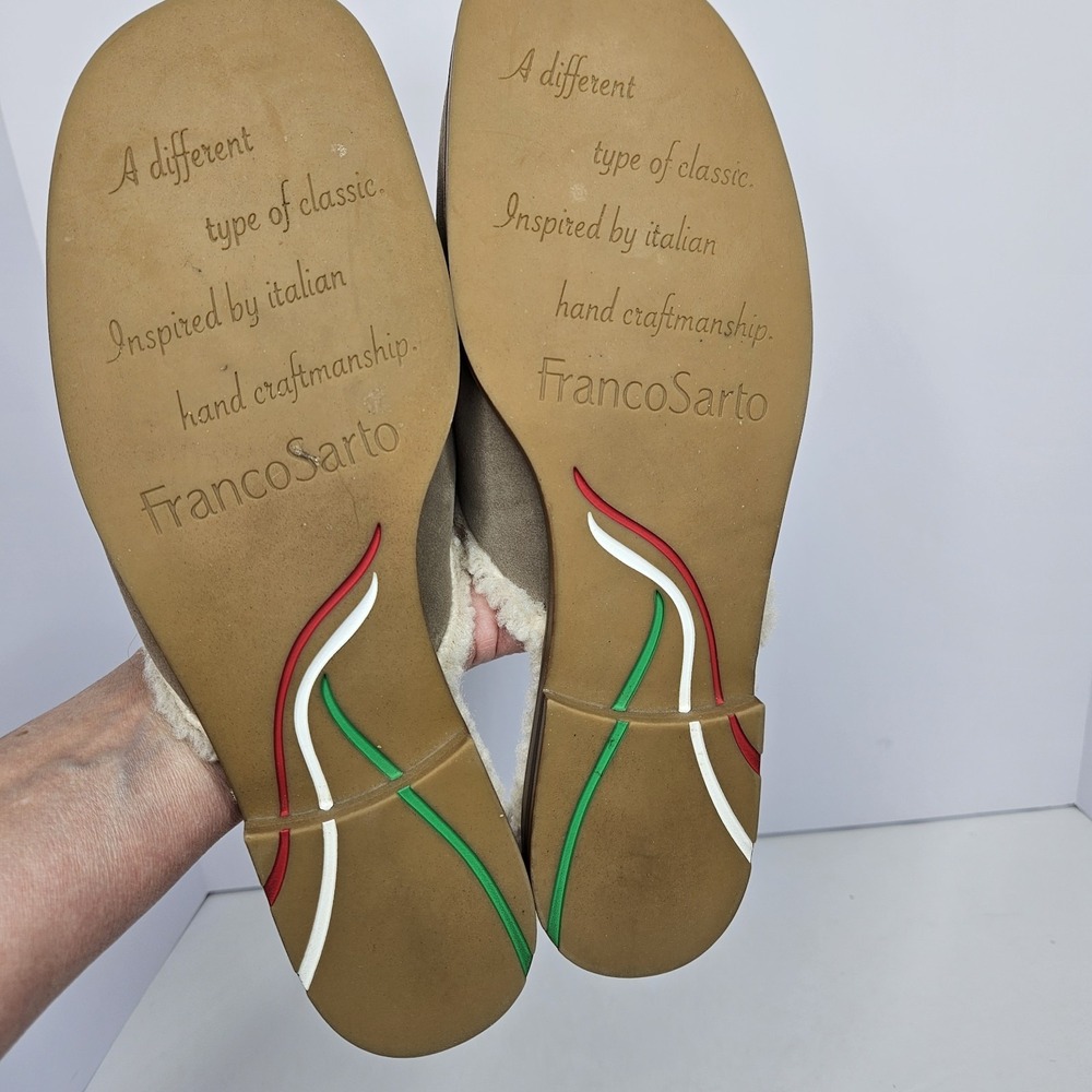 Franco Sarto Mules Fleece Shoes Size 10 M Heel To Toe 11.5" - Picture 11 of 13